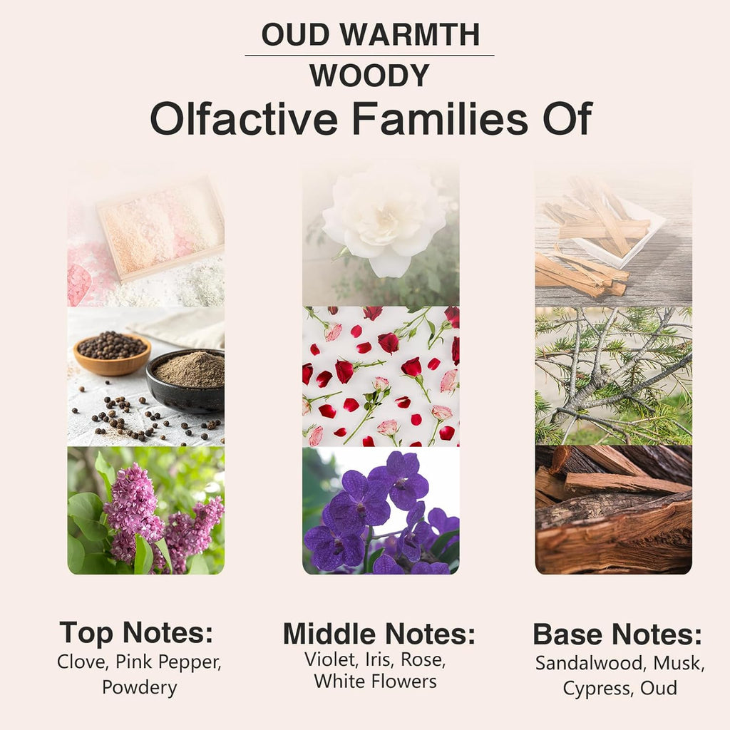 PHATOIL 3.38FL.OZ Oud Warmth Fragrance Oils for Aromatherapy, Essential Oils for Diffusers for Home, Perfect for Diffuser, Yoga, Skin Care, DIY Candle and Soap Making - 100ml