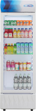 KoolMore KM-MDR-9CPWH 22 in. One-Door Commercial Merchandiser Refrigerator in White, 9 cu. ft. ETL Listed for Safety and Sanitation