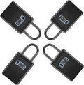 Portable Key Lock Box for House Key, Weatherproof Resettable Code House Key Safe Security Lock(4 Pack, Black)