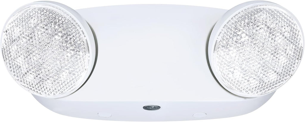 GRUENLICH LED Emergency Light, Exit Lighting Fixtures with 2 LED Bug Eye Heads and Back Up Batteries, UL 924 Qualified, 120/277 Voltage, 1-Pack