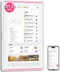 21.5 Inch Family Digital Calendar - Chore Chart, Meal Planner, Photo Display, FHD Interactive Touchscreen with LED Reminder, Wall & Desk Mount Smart Electronic Planner