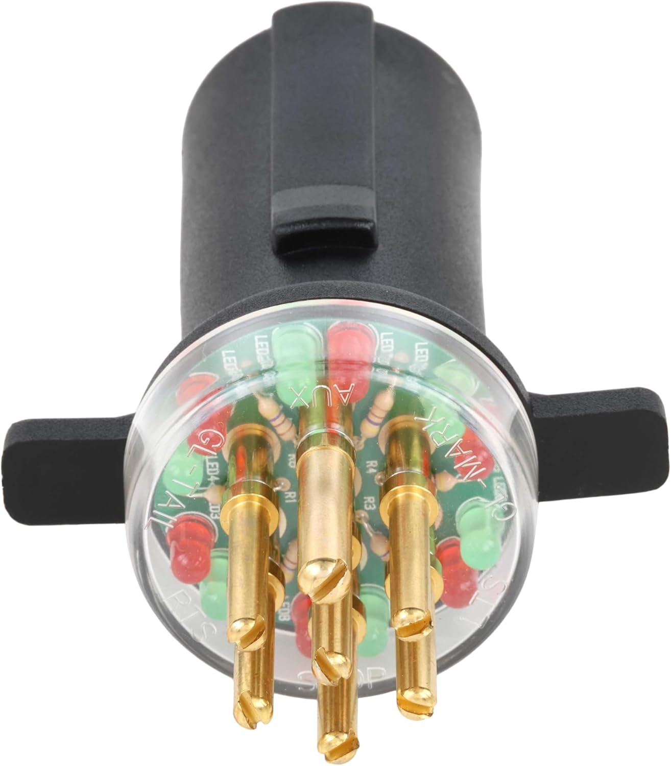 Innovative Products of America (7865L) 7-Way Round Pin Tractor Trailer Circuit Chaser™ for Testing Turn Signals, Hazard Lights, Brake Lights and More