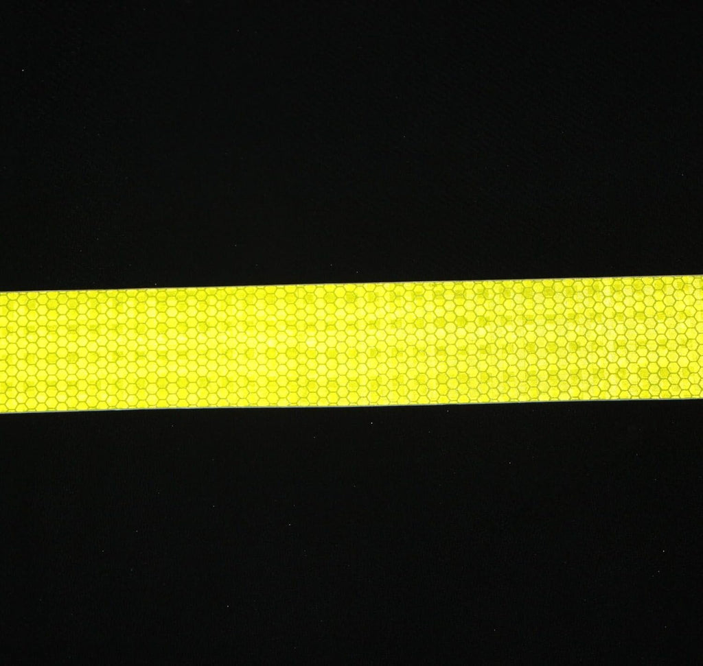 Fluorescent Yellow Reflective Tape Outdoor Waterproof 1 inch Wide, High Visibility Warning Safety Industrial Marking Tape (68 feet,10 Rolls)