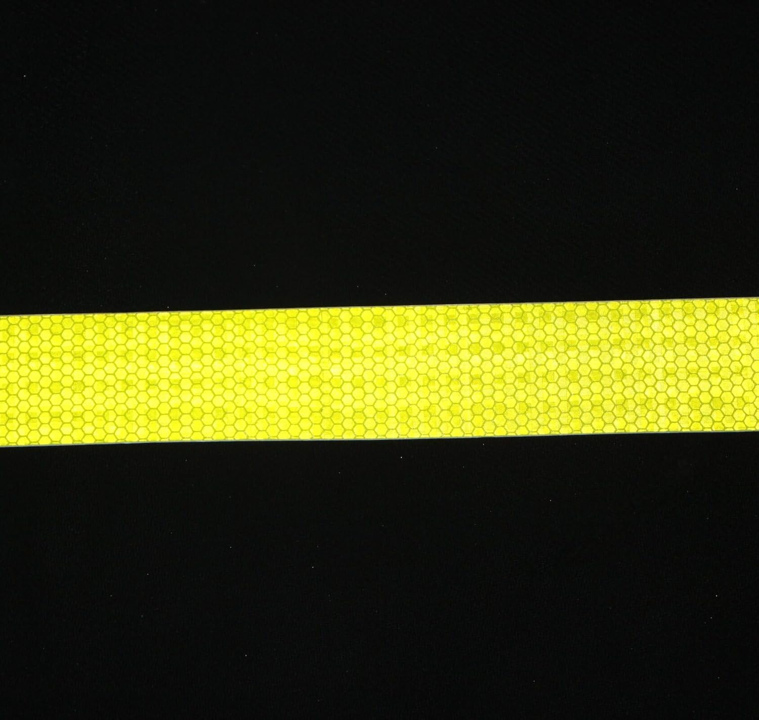 Fluorescent Yellow Reflective Tape Outdoor Waterproof 1 inch Wide, High Visibility Warning Safety Industrial Marking Tape (68 feet,10 Rolls)