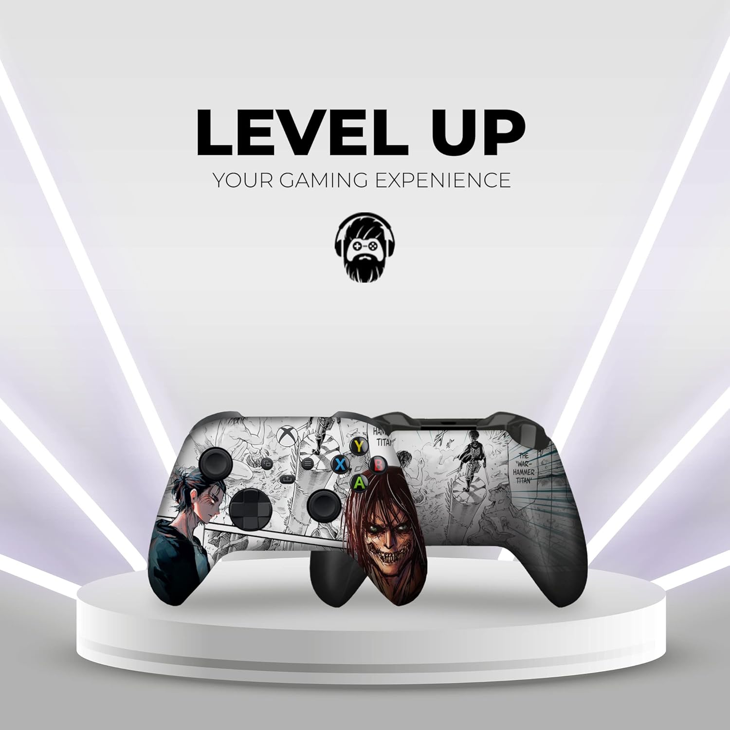 DreamController Attackk On Tittan Custom X-box Controller Wireless compatible with X-box One/Series X/S Proudly Customized in USA with Permanent HYDRO-DIP Printing (NOT JUST A SKIN)