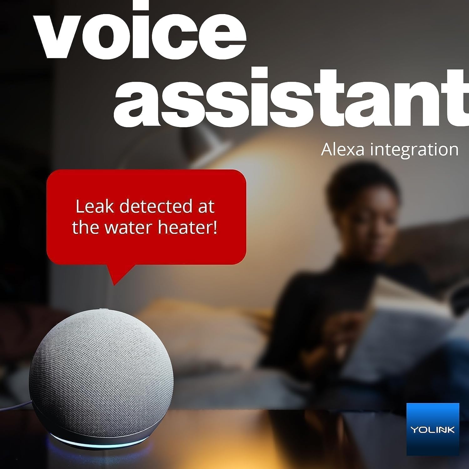 YoLink Smart Home Starter Kit: SpeakerHub & Water Leak Sensor 4 with 105dB Audio Alarm 2-Pack, SMS/Text, Email & Push Notifications, Freeze Warning, LoRa Up to 1/4 Mile Open-Air Range, w/Alexa, IFTTT