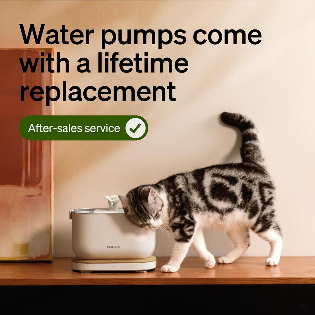 PETLIBRO Offical Cat Water Fountain Pump, Easy Replacement for Cat Fountain PLWF115/PLWF105/PLWF005, Wireless Cat Fountain Pump for Pet Water Fountain, Super Quiet Pump for Dog Dispenser
