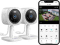 Hugolog 2K 3MP Outdoor Indoor Security Cameras for Home Security, Home Camera with Starlight Color Night Vision,Built-in Spotlight,Motion Detection,2-Way Talk,US Cloud & Local Storage,Works with Alexa