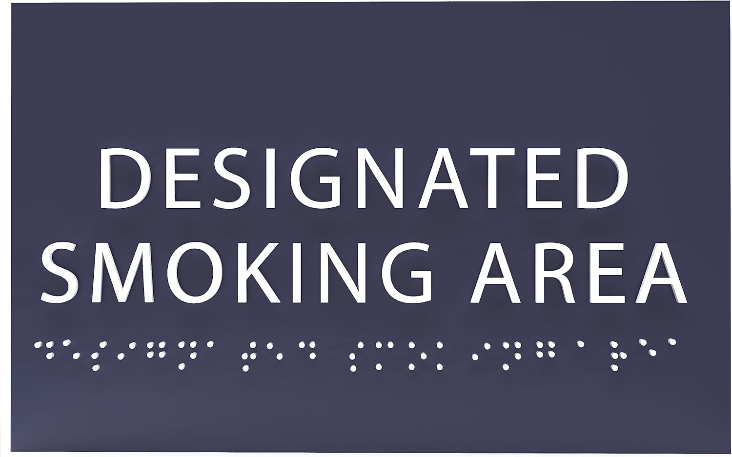 6" X4" Designated Smoking Area Sign - ADA Compliant Tactile Graphics Grade 2 Braille Text | Smoking Permitted Wall Signs for Offices, Private Businesses, Schools, and Restaurants