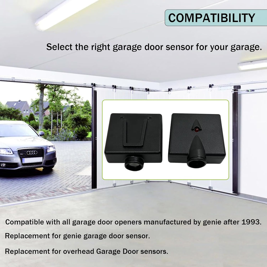 2PACK GSTB-R STB-BL Garage Door Sensor, Replacement for Genie Garage Door Sensors, Replacement Kit, Includes Sender & Receiver, Compatible with Genie Garage Door Openers Made After 1993.