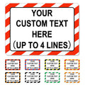 Custom Sign Outdoor Metal, Personalized Metal Sign for Parking, Gate, Delivery, Garage, Weatherproof Customized Signs for Outside, Make Your Own Signs Custom(12x8 Inches, Border)