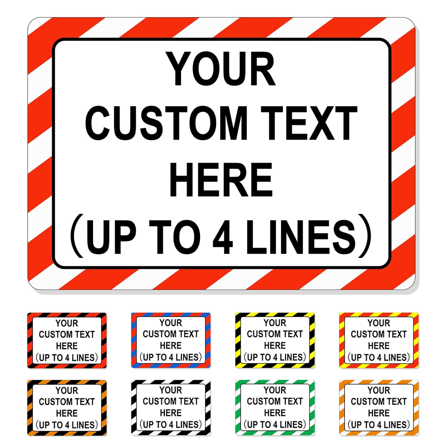 Custom Sign Outdoor Metal, Personalized Metal Sign for Parking, Gate, Delivery, Garage, Weatherproof Customized Signs for Outside, Make Your Own Signs Custom(12x8 Inches, Border)