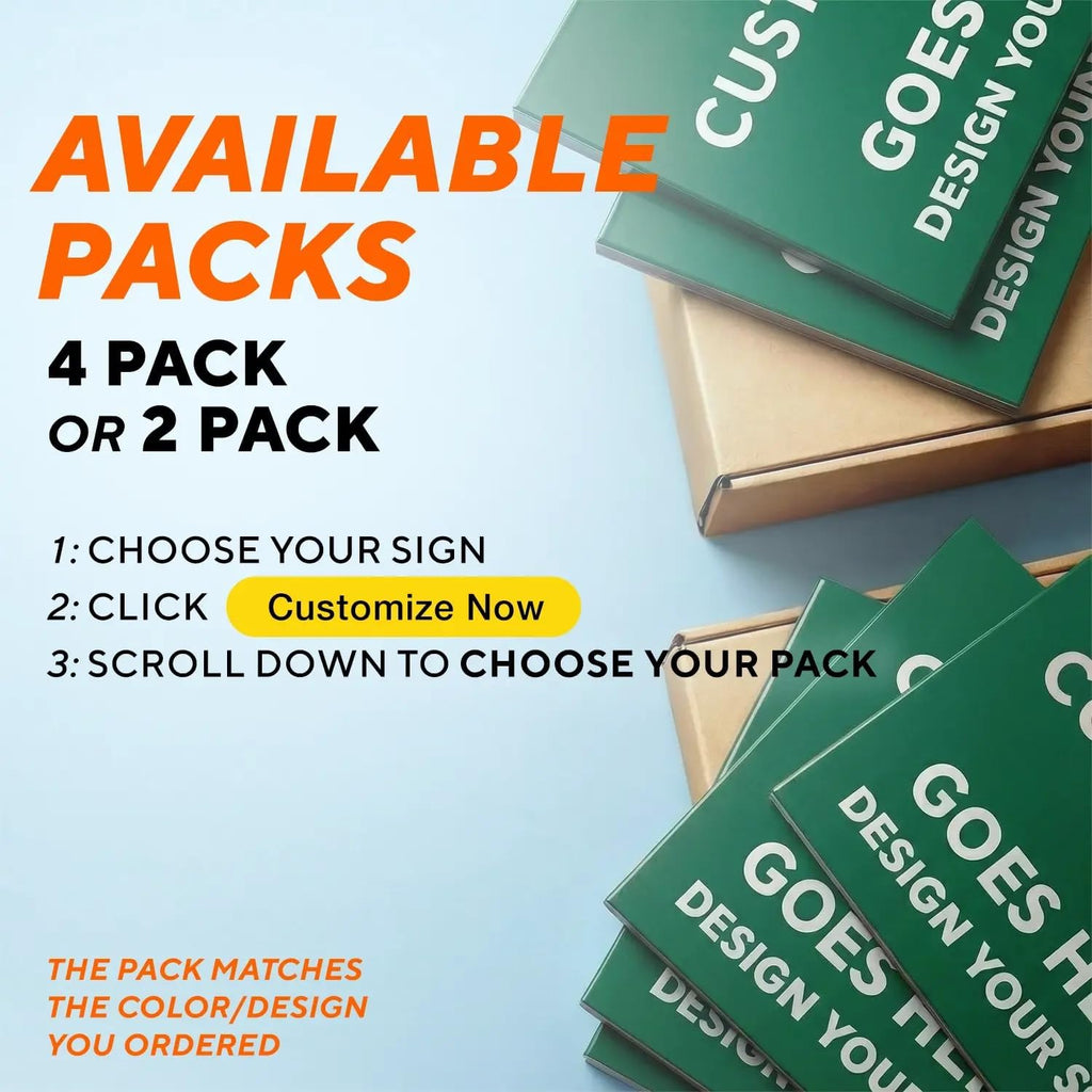 Custom Metal Signs, Personalized Aluminum, Customized Safety, Business Signs - Waterproof, White Aluminum (Green Background, 12x8 In)