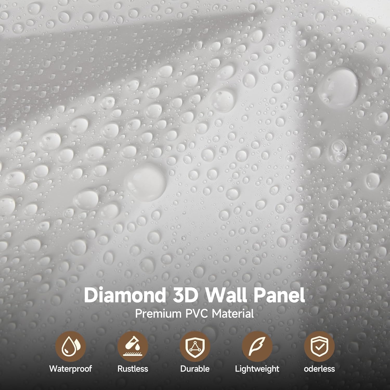 INMOZATA 3D Wall Panels for Interior Wall Decor, 33 Pack 12 x 12 Inch Decorative Wall Panels Diamond 3D Textured Accent Panel for TV, Gaming Living Room, Bedroom Background(White)