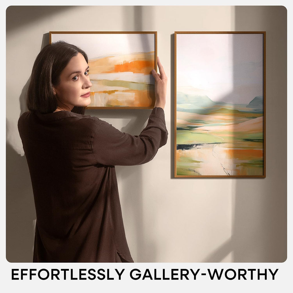 Homeforia 22.375x34 Bronze Puzzle Frame, High End Metal 22.375 x 34 Picture Frames without Mat, 34x22.375 Brass Poster Frames for Wall, 22.375by34 Puzzle Art Frames, Tempered Glass, Wall Kit, Set of 1