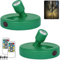 LED Spotlight, Rechargeable Battery Picture Lights, Uplighting Indoor, Spot Light with Remote, Plant Tree & Wall Art Display Dartboard Closet Spotlight-Green