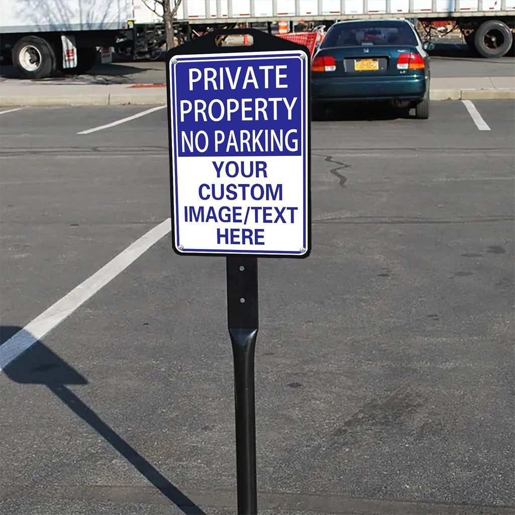 Private Property Sign No Parking Signs Custom Signs for Parking Lots Business and Schools Outdoor Use Aluminum Metal Decor 12x8 Inches