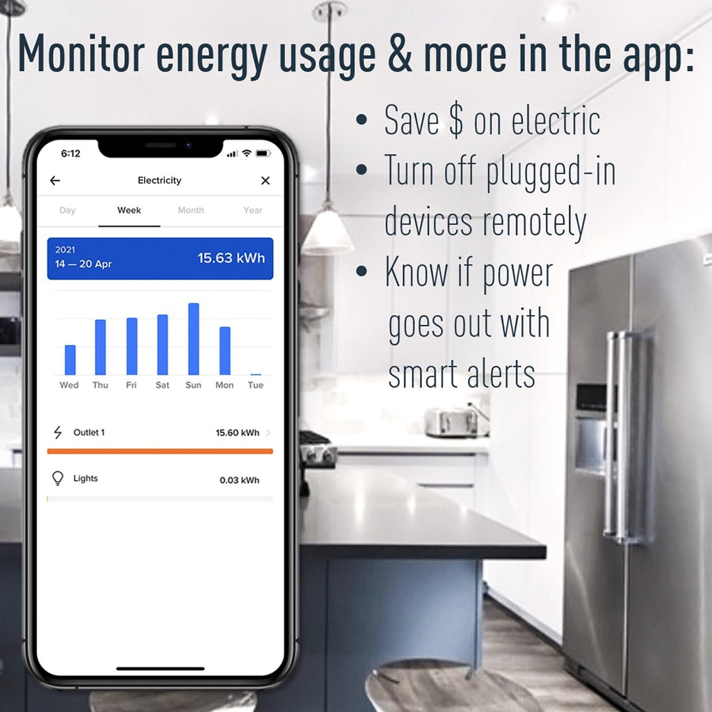 Legrand Radiant WNRR15WH 15 AmpSmart Outlet with Netatmo, Compatible with Alexa, Google Assistant & Apple HomeKit, 15A, White (1 Count)