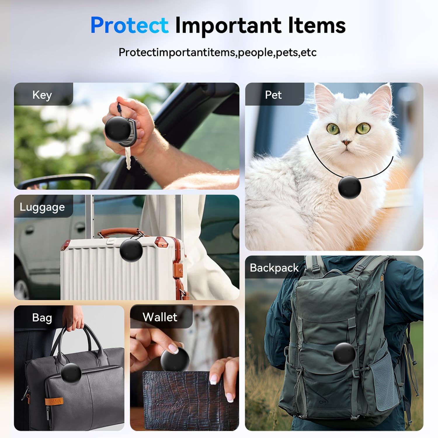 Bluetooth Smart Tags for Android,Air Tracker Tags-4 Pack Android,Keys Finder,Item Locator Works with Google Find Hub App(Android only),Android Tracker Tag for Keys,Luggages