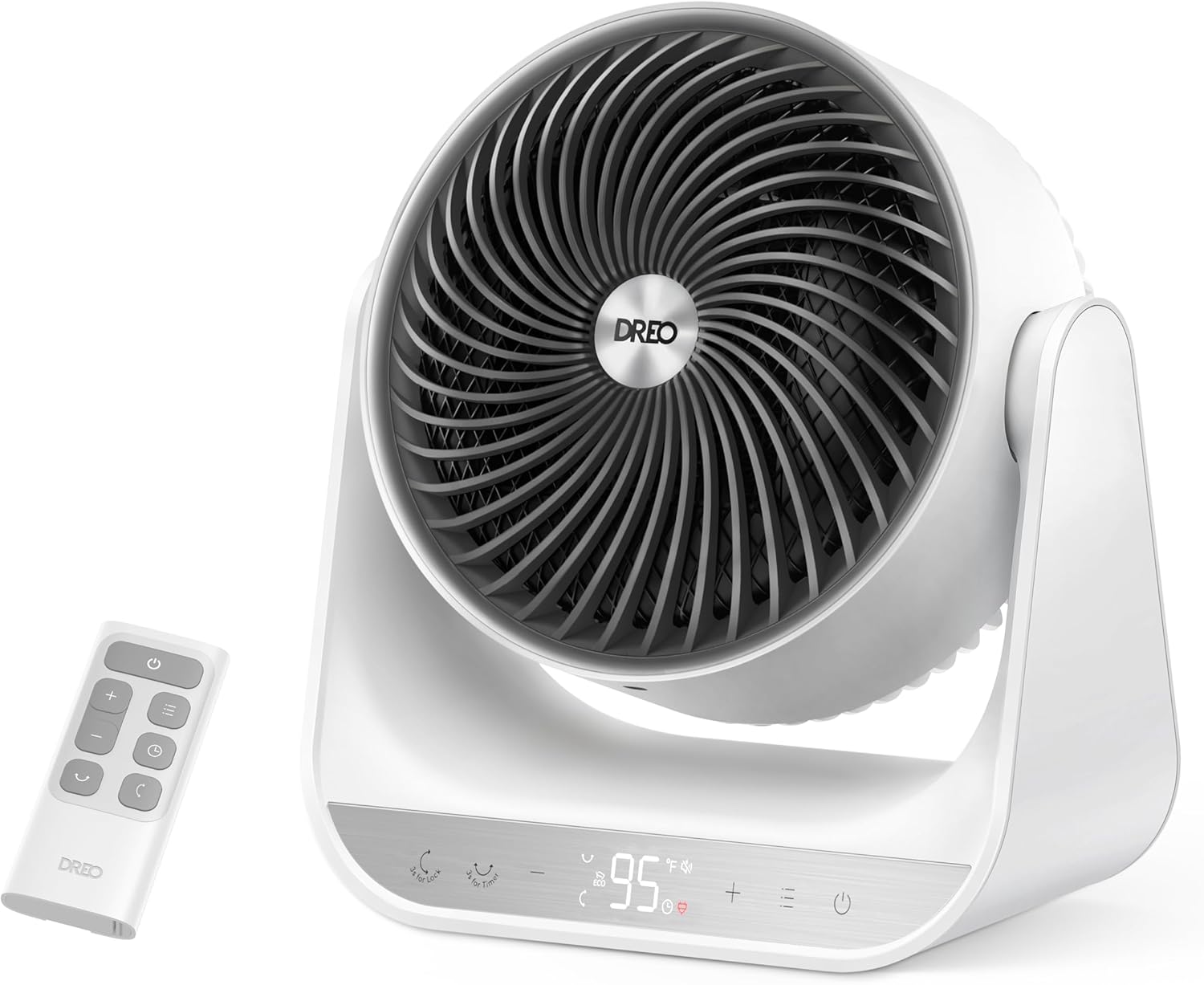 Dreo Whole Room Heater 714, 60° Vertical & 90° Horizontal 3D Oscillating Heating, 12 ft/s Long-Range Circulator, 3 Heat & 3 Fan Settings, Space Heaters for Indoor Use, Bedroom, Office, White