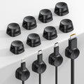 12Pack Cord Organizer Spring Clips, Office Desk Accessories - Lamicall Desk Cable Management Clips, Dorm Room Bedroom Essentials, Phone Charger Cord Holder, Wire Organizer Keeper for Nightstand
