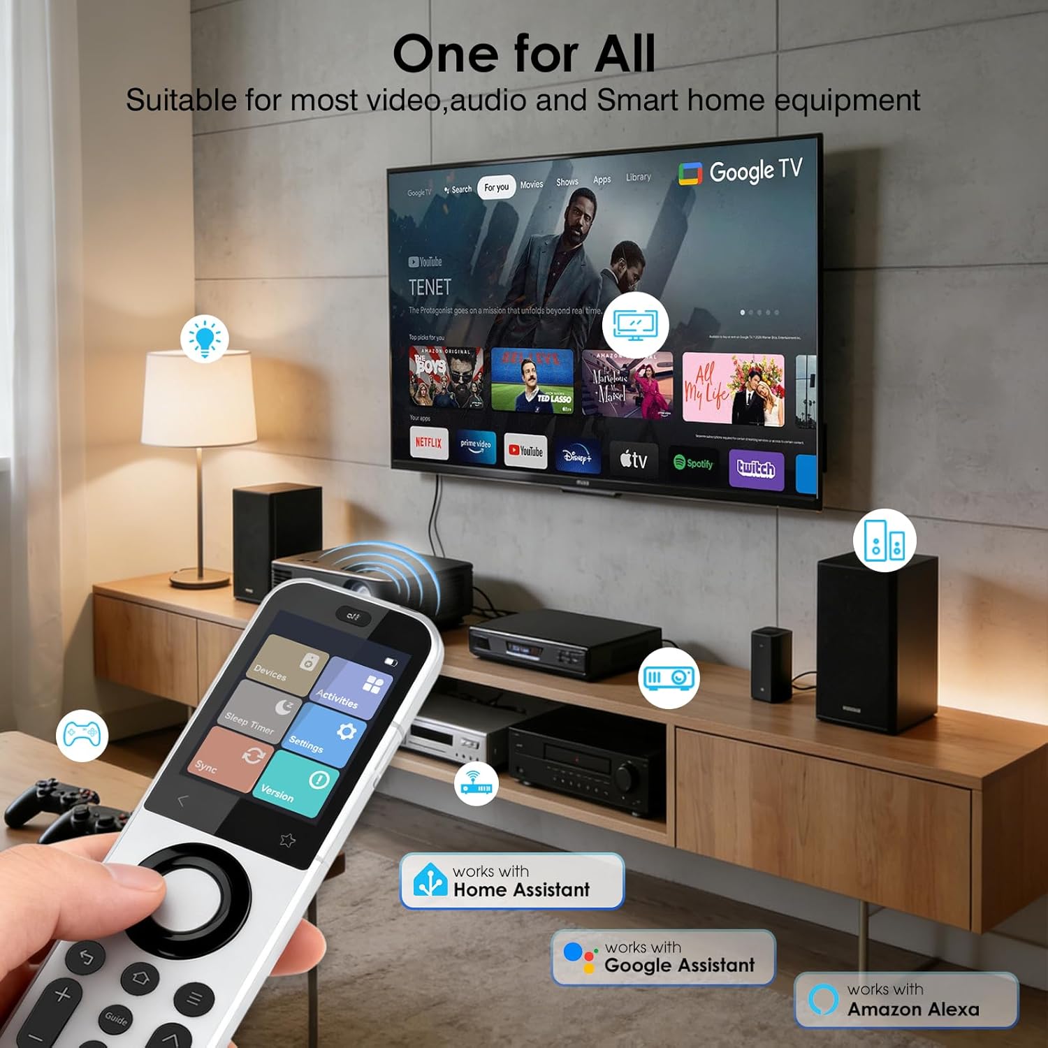 SofaBaton X2 Universal Remote Control with Hub & Charging Dock, Touchscreen, All-in-One Smart Remote with Customize Activities | Bluetooth | Infrared | WiFi 2.4GHz | Compatible Alexa & Google Home
