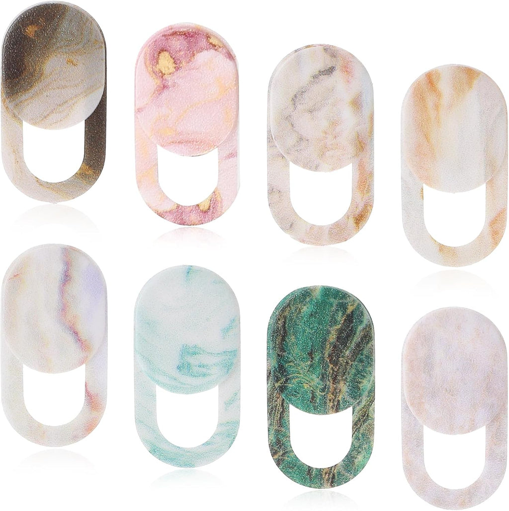 8PCS Webcam Cover Slide, Colorful&Marble Laptop Camera Cover Slide Computer Phone Camera Covers Privacy Protector for Protect Your Visual Privacy