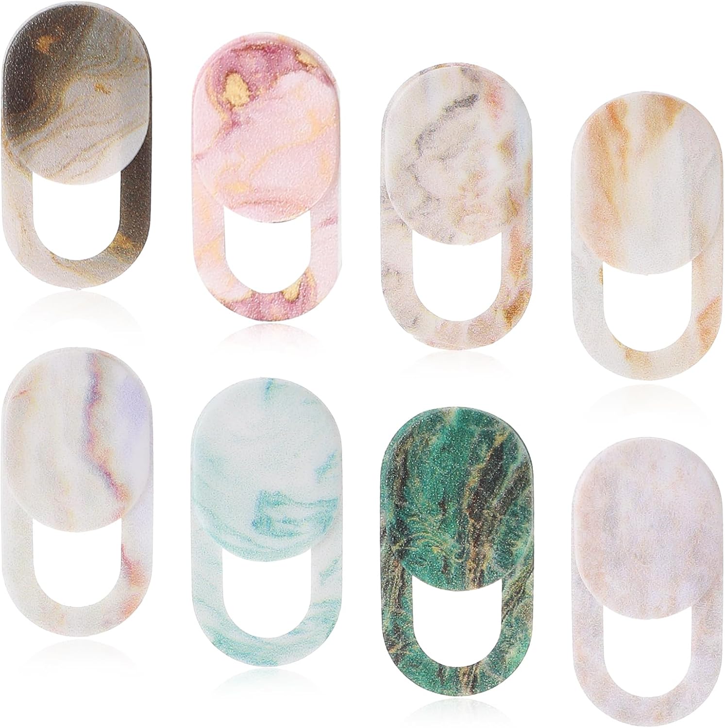 8PCS Webcam Cover Slide, Colorful&Marble Laptop Camera Cover Slide Computer Phone Camera Covers Privacy Protector for Protect Your Visual Privacy