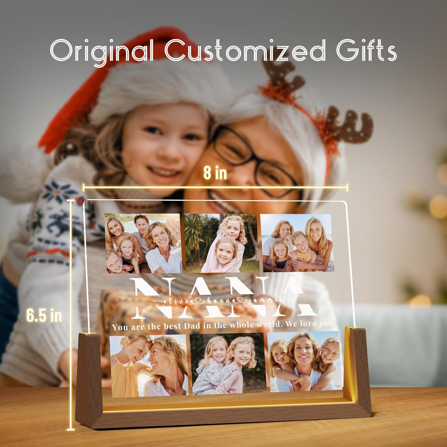 Photo Decorative Plaque Personalized Nana Gifts, Custom Nana Gifts on Mothers Day, Customized Nana Picture Frame, Best Nana Ever Gifts on Birthday