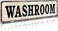 Houseuse Washroom Metal Signs Wall Home Pub Decor 4" by 16"