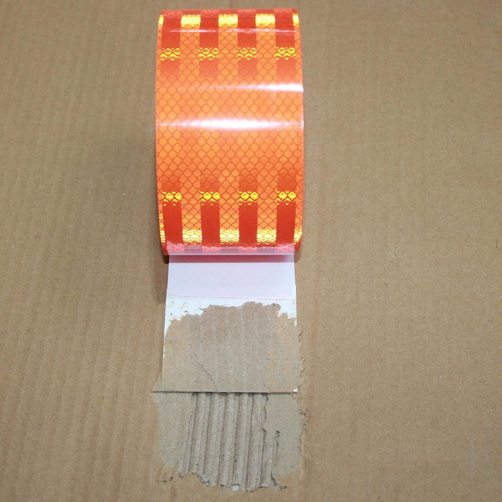 Non Fading Reflective Tape Orange 3 inch, Outdoor Waterproof High Visibility Warning Industrial Marking Tape, Safety Stickers (68 feet)