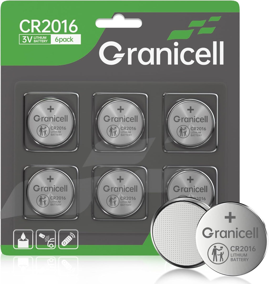 2016 Battery Compatible with Apple AirTag CR2016 Lithium 3V Coin Battery for Child Safety, Suitable for Key Fobs, Smart Sensors, Scales, Candles and More (CR2016-6)