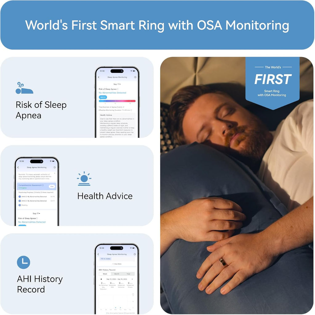 RingConn Gen 2, World’s First Smart Ring with Sleep Apnea Monitoring, No APP Subscription, 12-Day Battery Life, Stress/Heart Rate/Women's Health Tracker, Android & iOS Compatible (Rose Gold, Size 12)