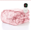 Homemate Electric Heated Blanket Twin Size - 62"x84" Heating Blanket Twin Size 1/2/4/6/8 Hours Auto-Off 10 Heat Level Over-Heat Protection Luxury Faux Fur Sherpa ETL Certification