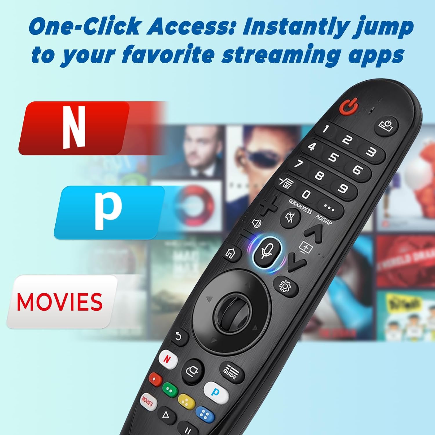 Replacement Voice LG Magic Remote Control AKB75855501, Universal LG TV Remote AN-MR20GA with Pointer Function for OLED QNED 4K NanoCell Webos Smart TV, Replaced MR19BA MR18BA MR21 MR22 MR23 MR24