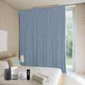 SmartWings Automatic Curtain Opener with Drapery, Motorized Vertical Blinds with Remote, Electric Closet Doors Sliding Panels Compatible with Alexa Google Homekit, 90% Blackout Sky Blue