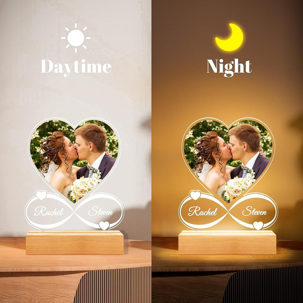 Personalized Engagement Wedding Gifts for Couples 2025, Custom Picture Frames, Customized Photo Frame, Personalized Anniversary Wedding Valentines Day Gifts for Women Men Her Him Wife Husband