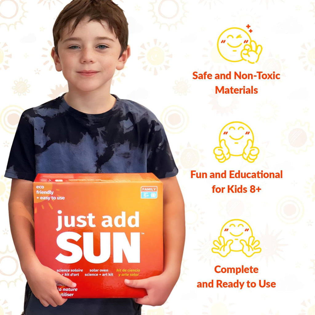 STEM Toys by Griddly Kids – Art & Science Kits for Kids Ages 8-12, STEM Kits for Learning & Education Toys, Chemistry Set for Hands-on Learning, Experiment Kit Gifts for Boys & Girls (Just Add Sun)