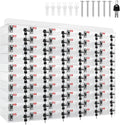Cell Phone Storage Locker 60 Slots Acrylic Material with Door Locks and Keys, Wall-Mounted Cell Phone Storage Cabinet for Office Classroom Gym Firms, Lockers for Storage, Clear (60 Slots)