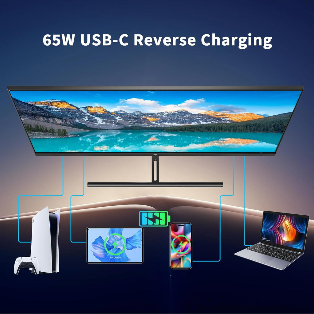 KTC 5K Monitor 27 Inch: Dual Mode 5K (5120x2880) @60Hz / 2K@160Hz Computer Monitor, 99% DCI-P3, 100% sRGB, ΔE＜2, Type-C 65W, HDMI & DP, HDR400, Compatible with Mac mini, H27P3