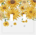 Sunflower Yellow Flowers Floral Decorative Switch Plates 2 Gang Double Toggle Outlet Light Switch Cover Wall Plate Electrical Faceplate for Bed Room Living Room Decor