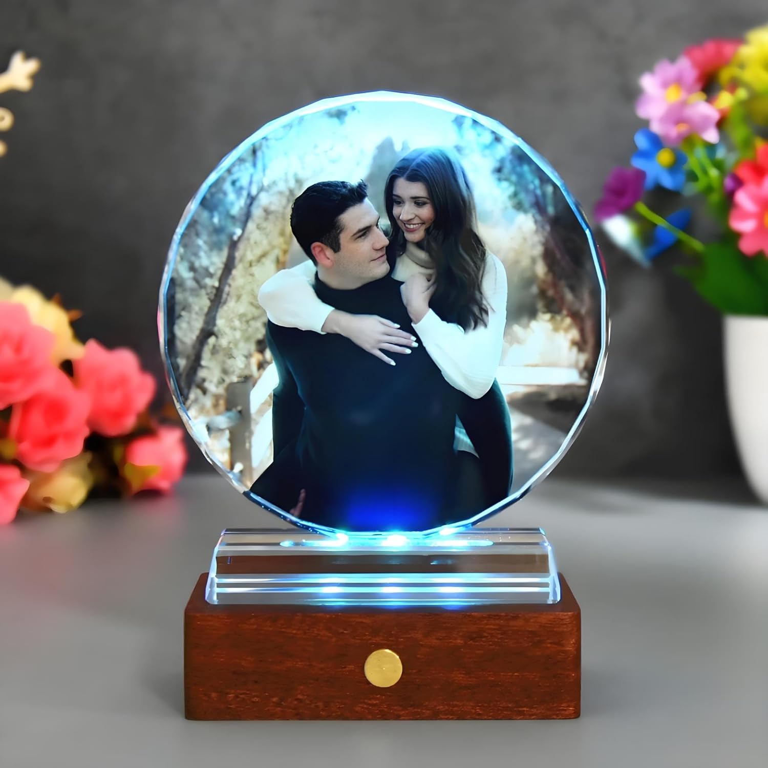 Personalized crystal photo frame, custom photo home decoration frame, birthday, Christmas, wedding anniversary, wedding gift for girlfriend, boyfriend, husband, wife, friends, father, mother