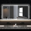 LED Smart Mirror with Lights, 48"x32" Lighted Bathroom Mirrors Wall Mounted, Anti-Fog Lighted Vanity Mirror, Stepless Dimmable, 3 Colors, Memory Function, Horizontal/Vertical LED Mirror.
