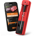 Smart Wireless Meat Thermometer with Ultra-Thin Probe, 6 Sensors Accuracy Digital Food Thermometer 0.5S Instant Read, IP67 Waterproof for BBQ, Grill, Smoker, Oven, Air Fryer,Red