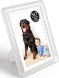 Crystal 5x7 Picture Frame with Acrylic Front 1 Pack, ABS Frame for 5x7 or 4x6 Photos, Shatterproof UV-Resistant Tabletop Photo Frame, Vertical/Horizontal Display for Home Décor