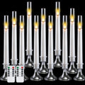 Comenzar 12PC Flameless Taper Candles - LED Candles, Flickering Design with Base, Perfect for Home, Windows，Decoration，Weddings, Parties (White)