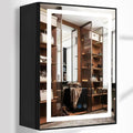 20 x 30 Inch Black Medicine Cabinet Mirror with Lights 3 Color Anti-Fog 30 Inch Bathroom Lighted Medicine Cabinet with Mirror and Light Led Medicine Cabinet Mirror with Storage for Bathroom
