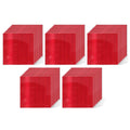 Non Fading Red Reflective Stickers 4 inch X 4 inch, Outdoor Waterproof High Visibility Warning Safety Adhesive Reflector Tape (50 Pcs)