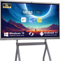 65" Smart Board, Interactive Whiteboard with 20 MP Camera, 4K UHD Touch Screen Digital Smartboard for Classrooms, Business, Office & Conference Rooms (Wall Mount Included)