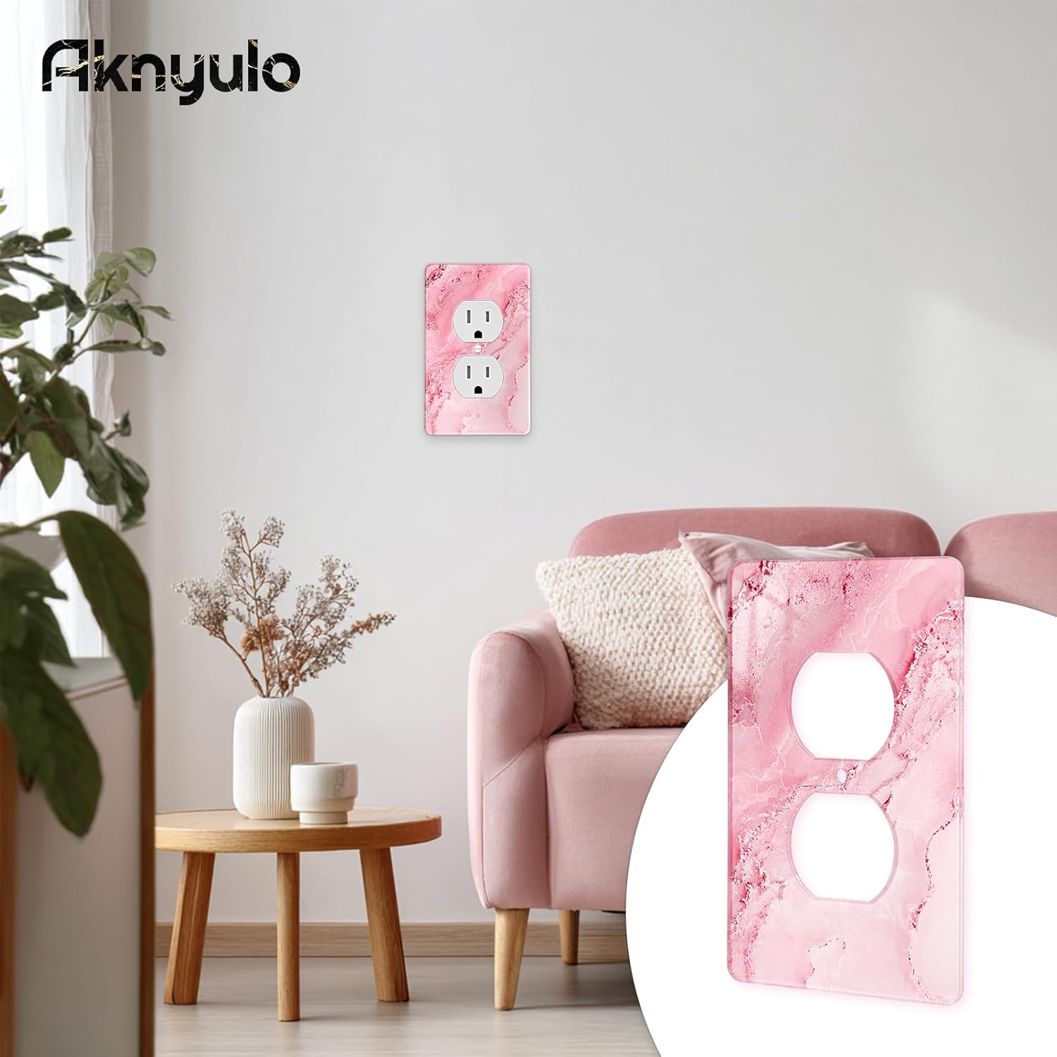 Abstract Pink Marble Design Acrylic Outlet Cover Light Switch Plates Decorative Acrylic Outlet Covers Wall Plates Light Switch Covers